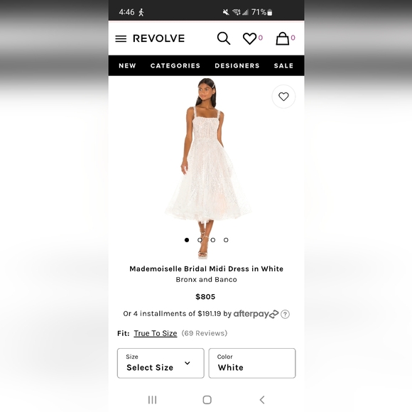mademoiselle bridal midi dress in white bronx and banco Bronx And Banco Women's Mademoiselle Bridal Midi Dress - White